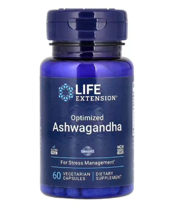 Life Extension, Optimized Ashwagandha, 60 Vegetarian Capsules