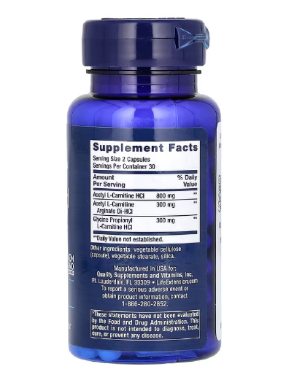 Life Extension, Optimized Carnitine, 60 Vegetarian Capsules