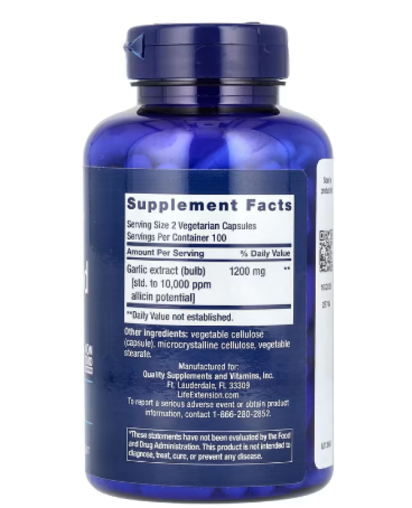 Life Extension, Optimized Garlic, 200 Vegetarian Capsules