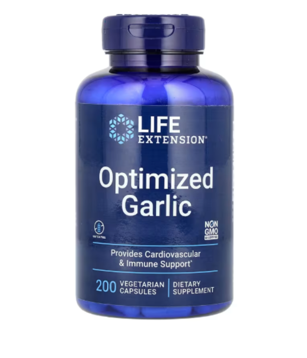 Life Extension, Optimized Garlic, Standardized Garlic Capsules, 200 Vegetarian Capsules