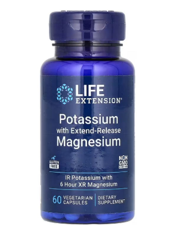 Life Extension, Potassium with Extend-Release Magnesium, 60 Vegetarian Capsules
