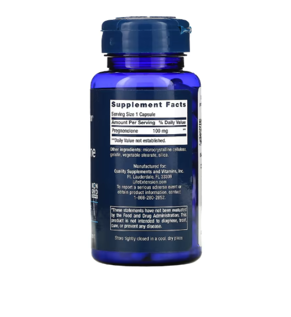 Life Extension, Pregnenolone, 100 mg, 100 Capsules