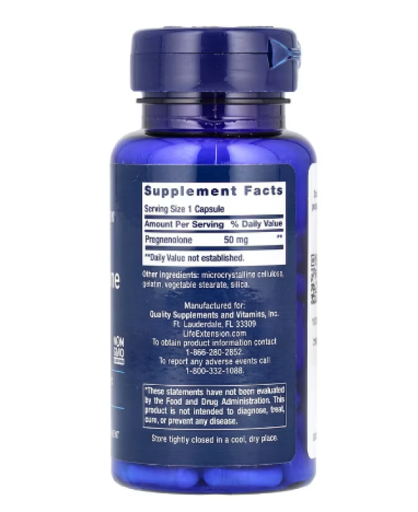 Life Extension, Pregnenolone, 50 mg, 100 Capsules