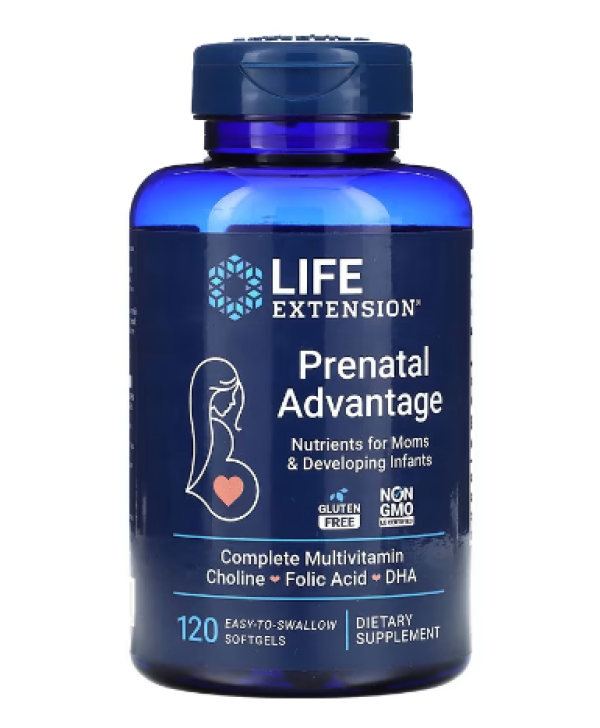 Life Extension, Prenatal Advantage, 120 Easy-To-Swallow Softgels