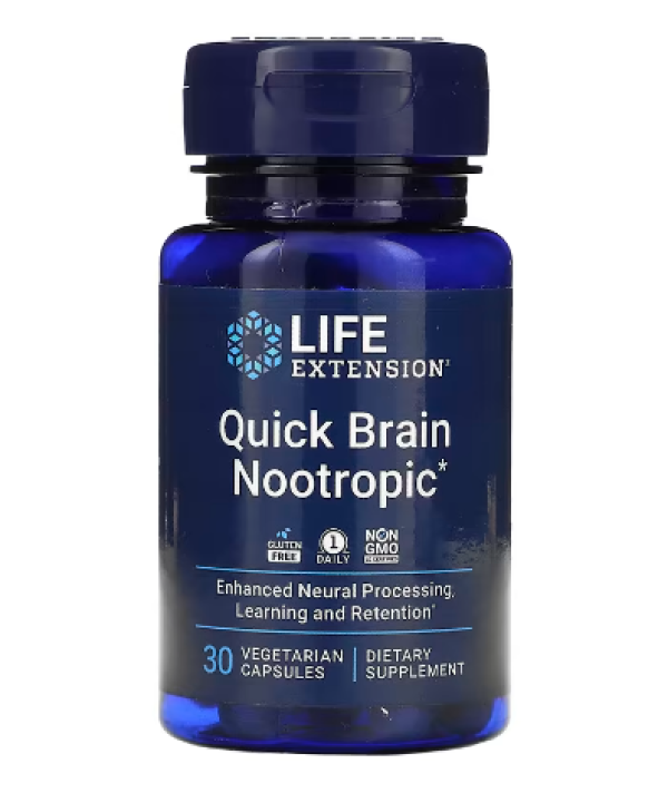 Life Extension, Quick Brain Nootropic, 30 Vegetarian Capsules
