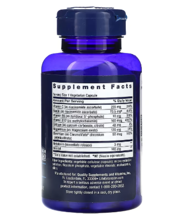 Life Extension, Quiet Sleep Melatonin, 3 mg, 60 Vegetarian Capsules