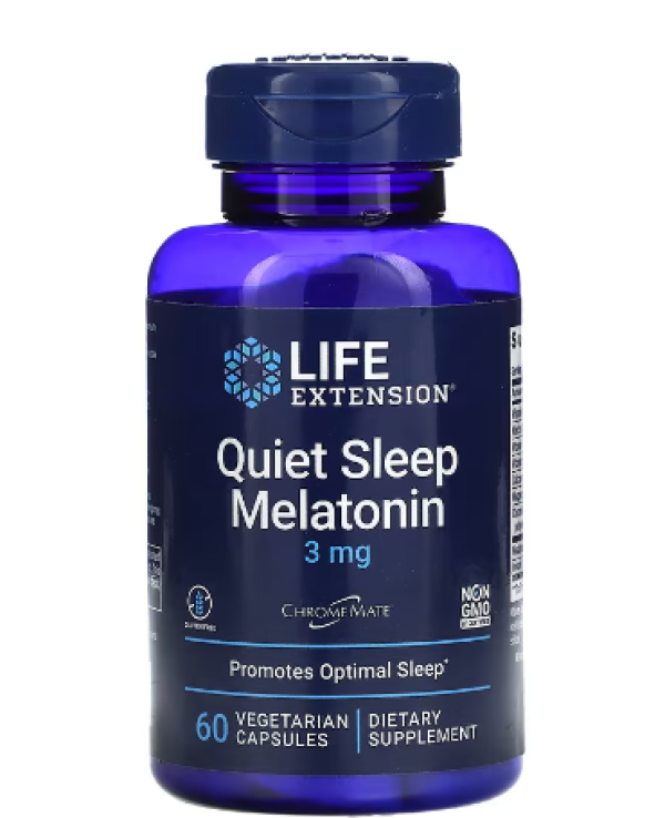 Life Extension, Quiet Sleep Melatonin, 3 mg, 60 Vegetarian Capsules