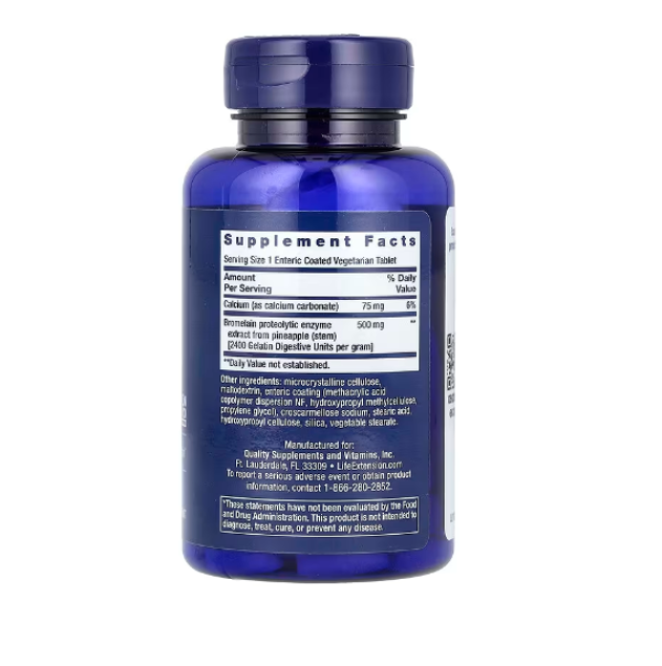 Life Extension, Specially-Coated Bromelain, 500 mg, 60 Enteric Coated Tablets