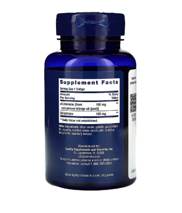 Life Extension, Super-Absorbable CoQ10 (Ubiquinone) with d-Limonene, 100 mg, 60 Softgels