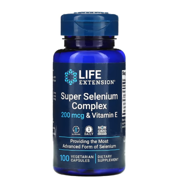 Life Extension, Super Selenium Complex & Vitamin E, 200 mcg, 100 Vegetarian Capsules