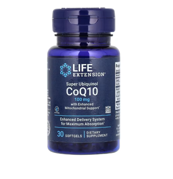 Life Extension, Super Ubiquinol CoQ10 with Enhanced Mitochondrial Support, 100 mg, 30 Softgels