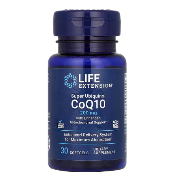 Life Extension, Super Ubiquinol CoQ10 with Enhanced Mitochondrial Support, 200 mg, 30 Softgels