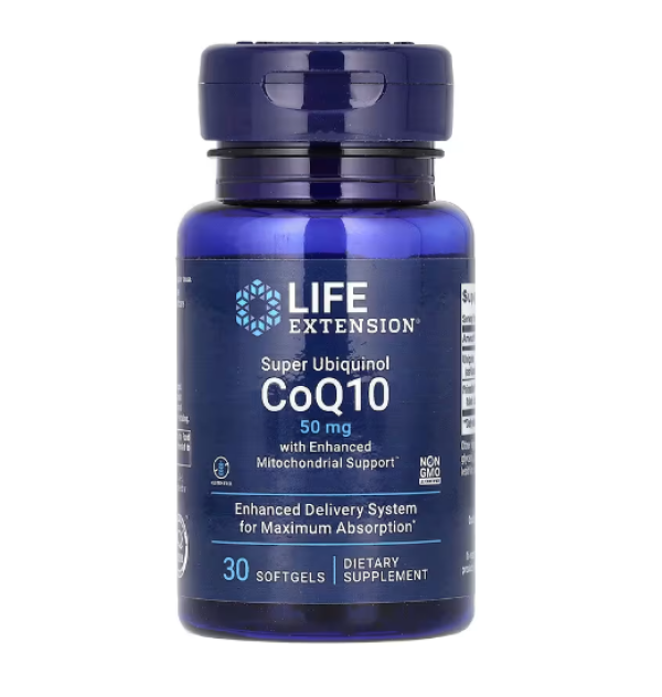 Life Extension, Super Ubiquinol CoQ10 with Enhanced Mitochondrial Support, 50 mg, 30 Softgels