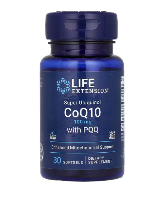 Life Extension, Super Ubiquinol CoQ10 with PQQ, 100 mg, 30 Softgels