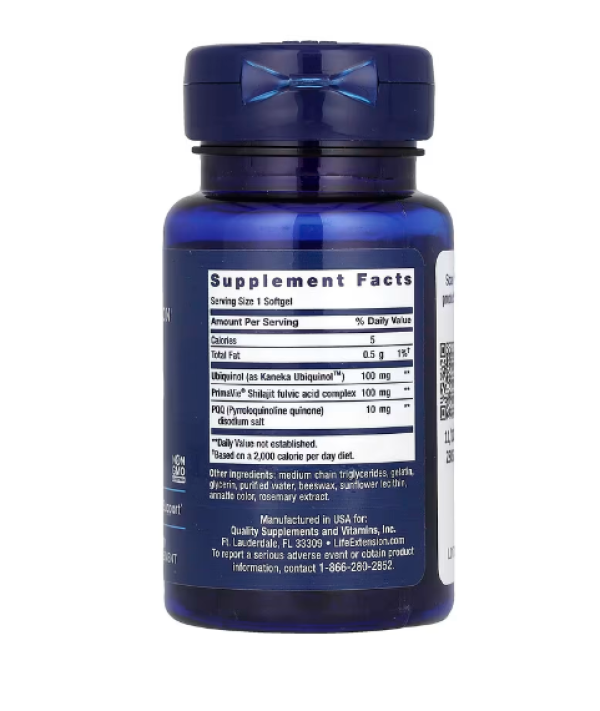 Life Extension, Super Ubiquinol CoQ10 with PQQ, 100 mg, 30 Softgels