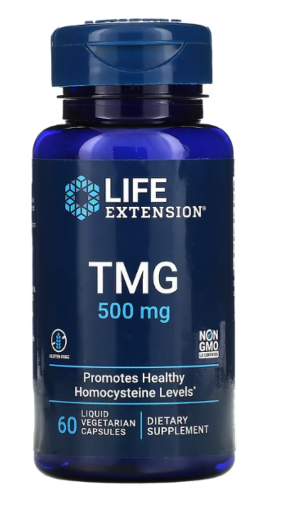 Life Extension, TMG, 500 mg, 60 Liquid Vegetarian Capsules