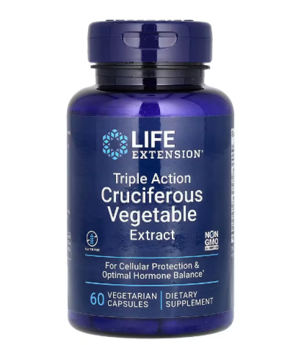 Life Extension, Triple Action Cruciferous Vegetable Extract, 60 Vegetarian Capsules