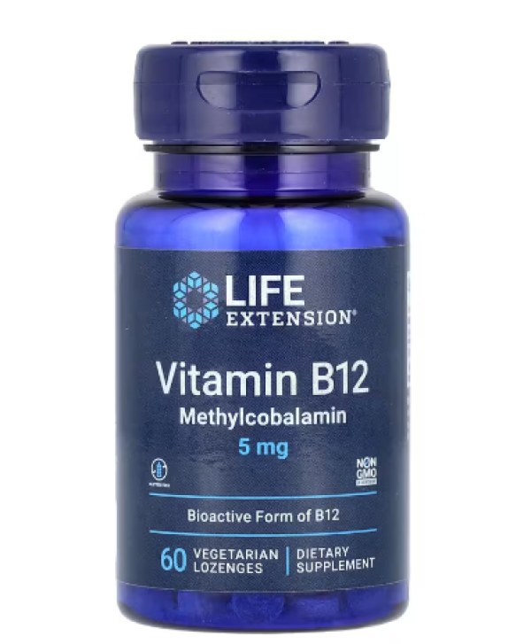 Life Extension, Vitamin B12 Methylcobalamin, 5 mg, 60 Vegetarian Lozenges