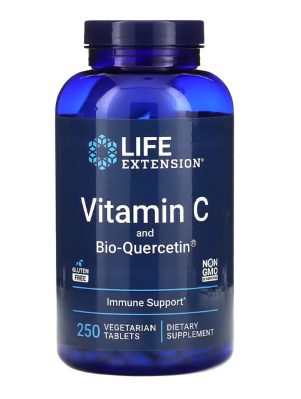 Life Extension, Vitamin C and Bio-Quercetin, 250 Vegetarian Tablets