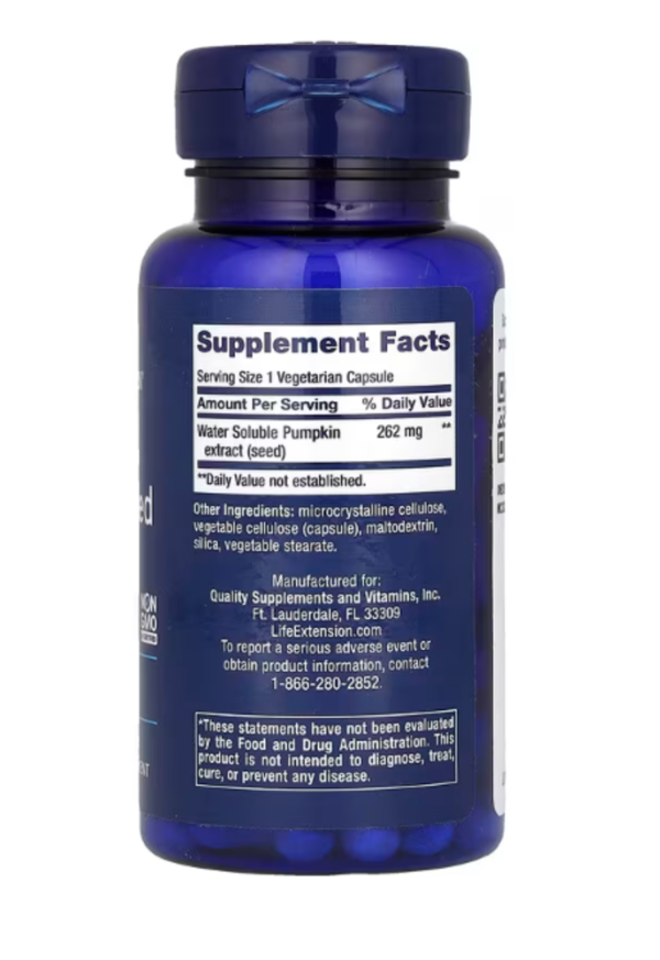 Life Extension, Water-Soluble Pumpkin Seed Extract, 60 Vegetarian Capsules