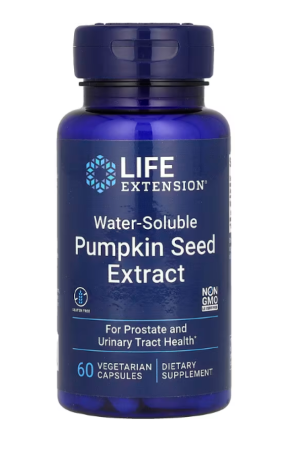 Life Extension, Water-Soluble Pumpkin Seed Extract, 60 Vegetarian Capsules
