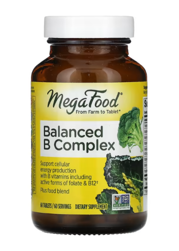 MegaFood, Balanced B Complex, 60 Tablets
