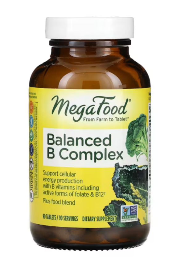 MegaFood, Balanced B Complex, 90 Tablets
