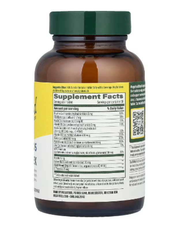 MegaFood, Kids B Complex, 30 Tablets