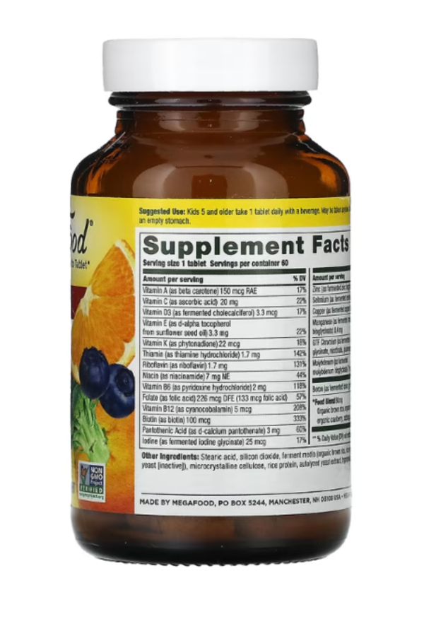 MegaFood, Kids One Daily Multivitamin, 60 Tablets
