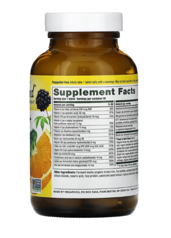 MegaFood, Men's 40+ One Daily Multivitamin, 90 Tablets