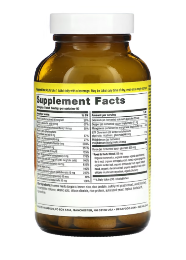 MegaFood, Men's One Daily Multivitamin, 90 Tablets