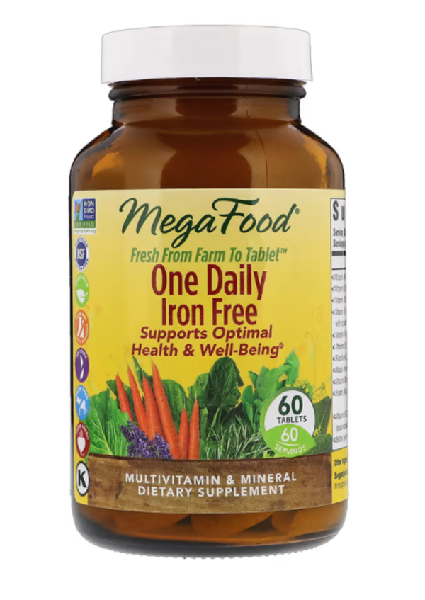 MegaFood, One Daily Iron Free, 60 Tablets