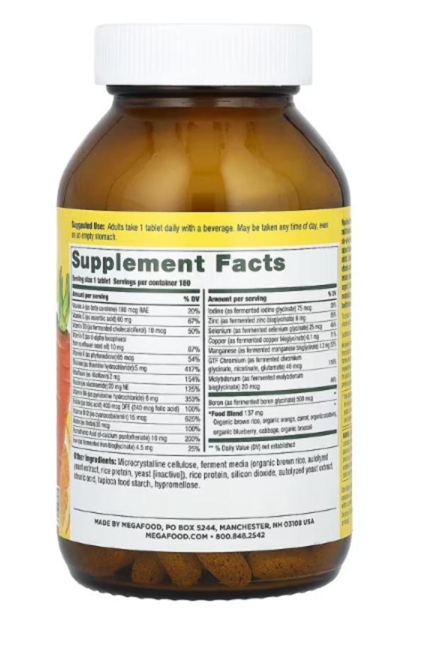 MegaFood, One Daily Multivitamin, 180 Tablets