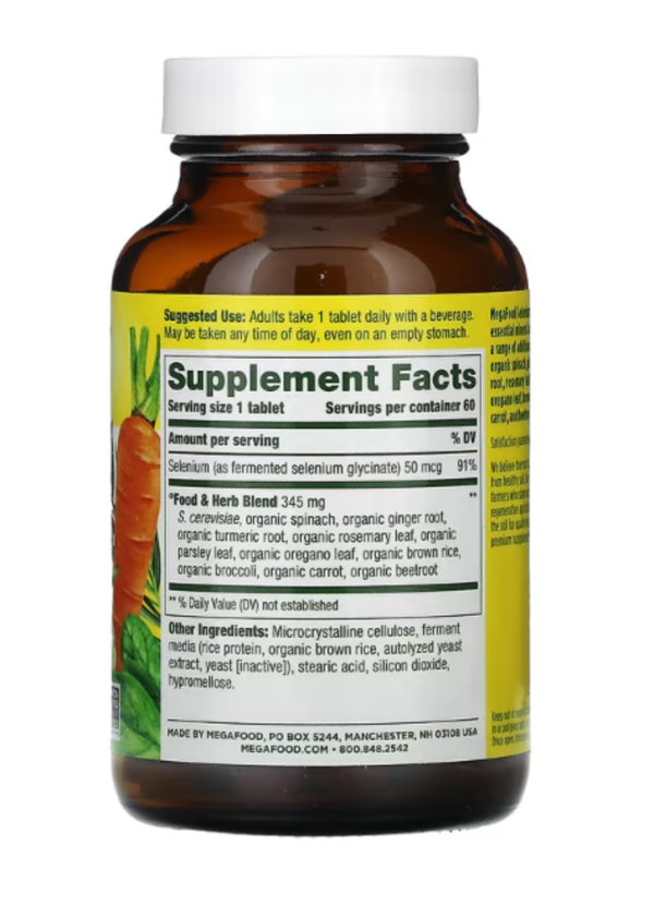 MegaFood, Selenium, 60 Tablets