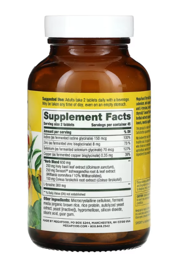 MegaFood, Thyroid Strength, 90 Tablets