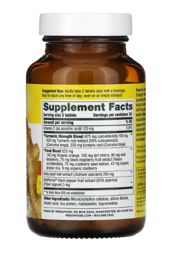 MegaFood, Turmeric Curcumin, Extra Strength, 60 Tablets