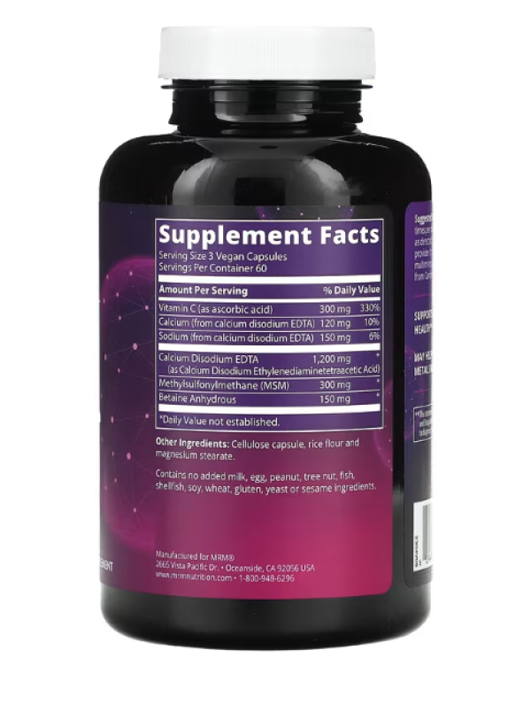 MRM, Cardio Chelate with EDTA, 180 Vegan Capsules