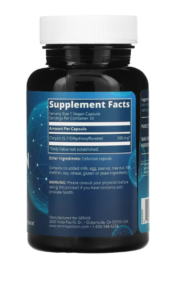 MRM, Chrysin 500, 30 Vegan Capsules
