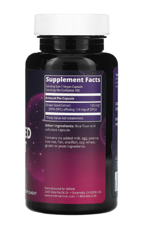 MRM, Grape Seed Extract, 120 mg, 100 Vegan Capsules