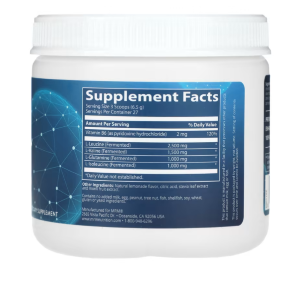 MRM Nutrition, BCAA+G, Muscle Recovery, Lemonade, 6.35 oz (180 g)