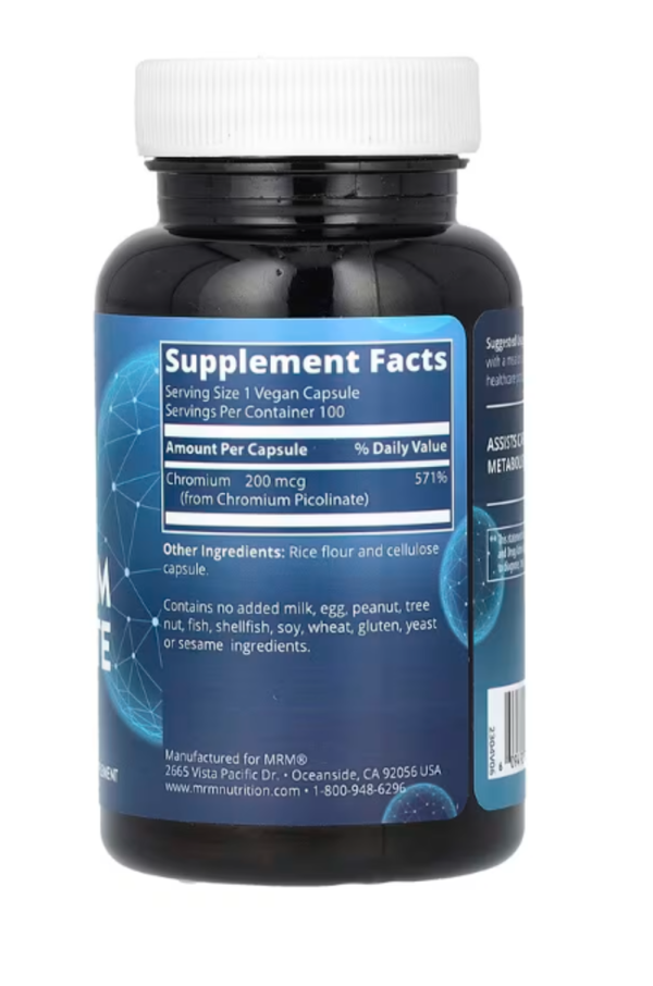 MRM Nutrition, Chromium Picolinate, 100 Vegan Capsules
