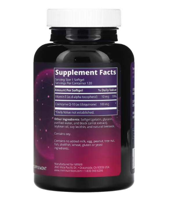 MRM, Nutrition, CoQ-10, 100 mg, 120 Softgels