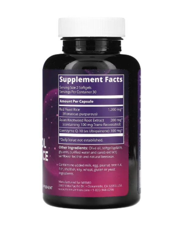 MRM Nutrition, CoQ-10 Resveratrol Red Yeast Rice, 60 Softgels