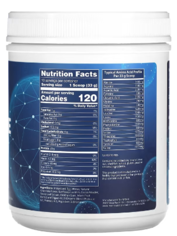 MRM Nutrition, Egg White Protein, Chocolate, 12 oz (340 g)