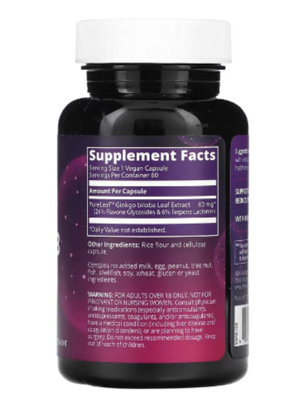 MRM Nutrition, Ginkgo B, 60 mg, 60 Vegan Capsules