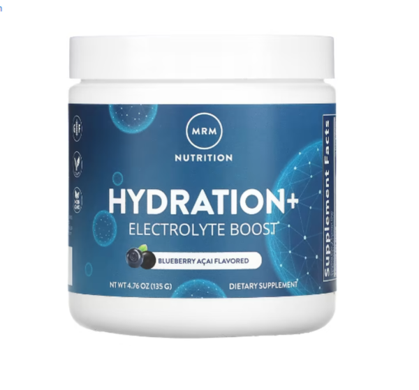 MRM Nutrition, Hydration+ Electrolyte Boost, Blueberry Acai, 4.76 oz (135 g)