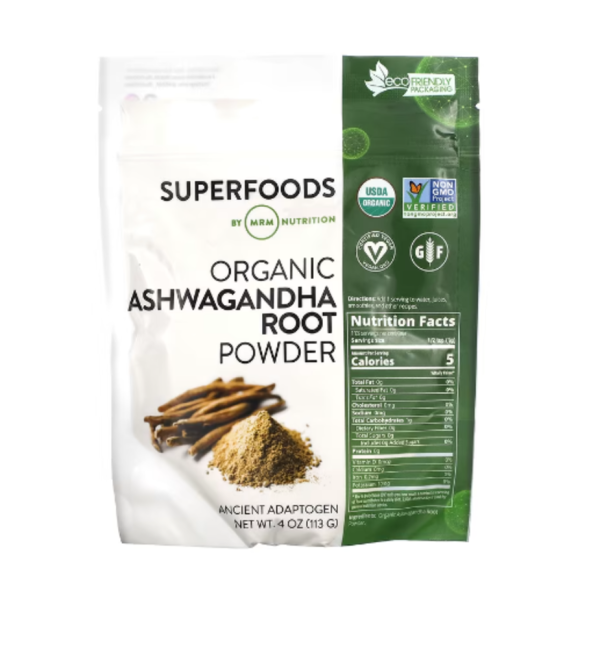 MRM Nutrition, Organic Ashwagandha Root Powder, 4 oz (113 g)