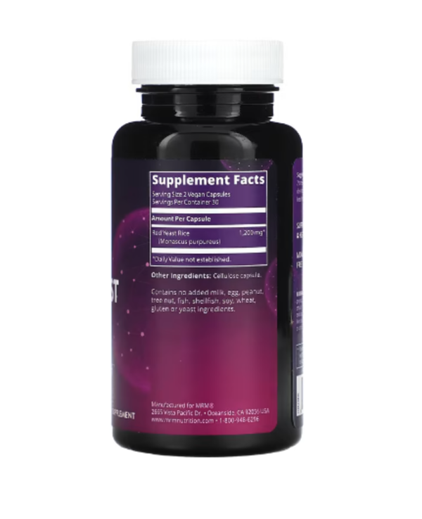 MRM Nutrition, Red Yeast Rice, 60 Vegan Capsules