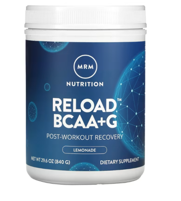 MRM Nutrition, Reload BCAA+G , Post-Workout Recovery, Lemonade, 29.6 oz (840 g)