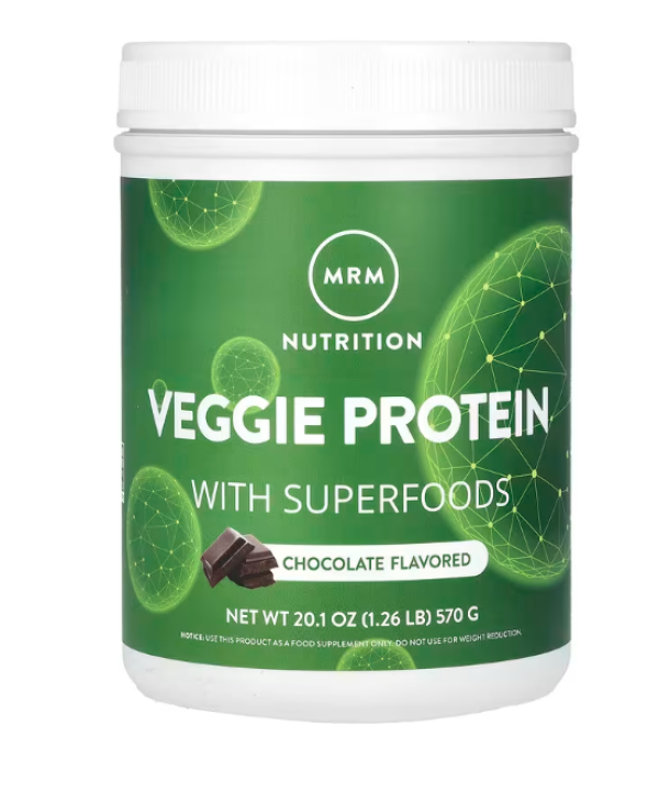 MRM Nutrition, Veggie Protein with Superfoods, Chocolate, 1.26 lb (570 g)